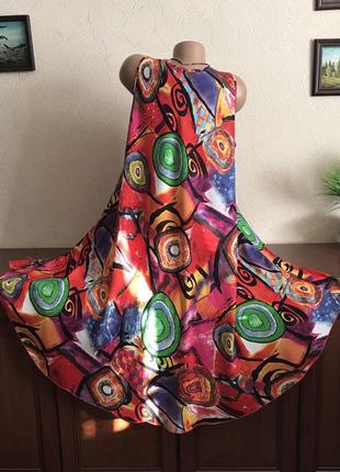 Яркое роскошное платье-сарафан натуральный штапель 48-64р5 фото