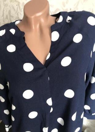 Шикарная блуза блузка горох оорошек модная стильная трендовая2 фото