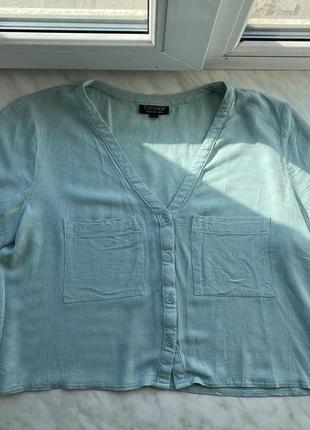 Мятная блузка рубашка топ top shop 383 фото