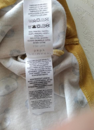 Новый хлопковый трикотажный бодик принт панда  бренда primark  uk 6-9 eur  68-744 фото