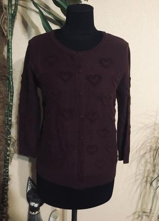 🌹 стильная🌹 кофта свитер кардиган с сердечками