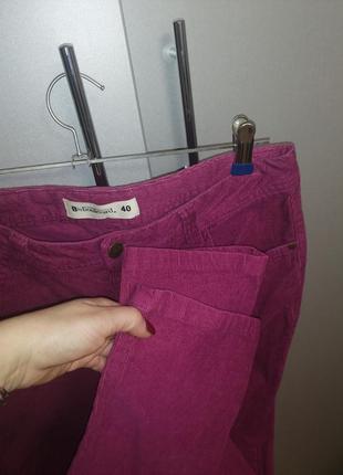Вильветовые брюки / штаны очень насыщенный цвет3 фото