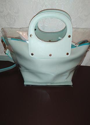 Сумка серая в прозрачном