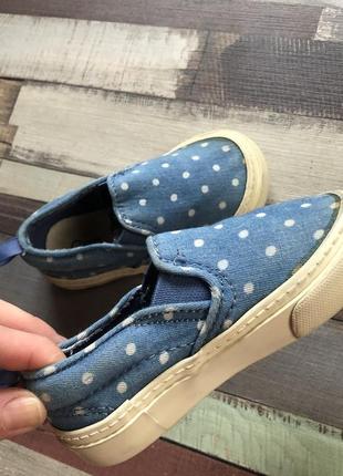 Мокасины в горох от gap , детские мокасины ,кеды (13 см стелька )