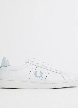 Fred perry b721 leather trainer with blue laurel wreath3 фото