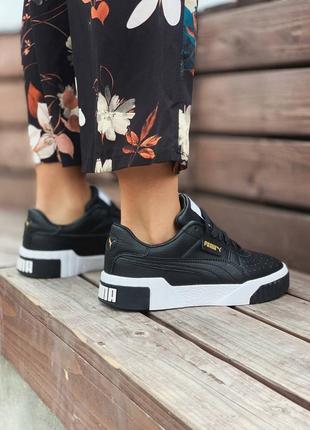 Кросівки унісекс puma cali white black чорно-білі кросівки пума4 фото