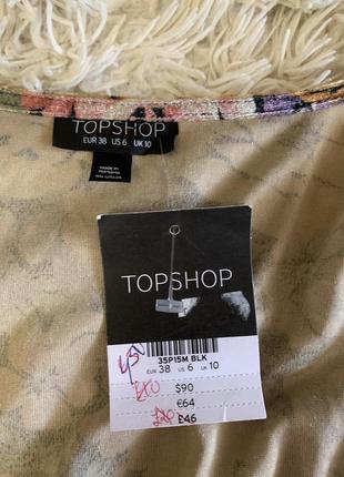 Платье  topshop👗 элегантное велюровое цветочный принт модное стильное6 фото