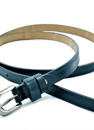 Женский кожаный ремень weatro тёмно-синий nwzh-15k-45