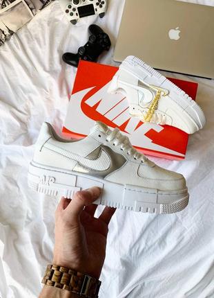 Кросівки nike air force pixel gold chain white кросівки