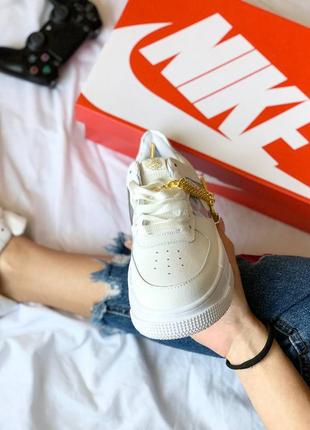 Кросівки nike air force pixel gold chain white кроссовки8 фото