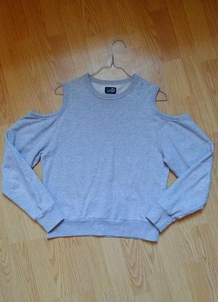 Свитшот серый cheap monday holey sweat