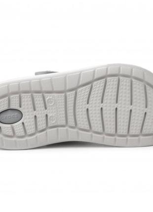 Сланцы crocs literide clog 204592 smoke/pearl white4 фото