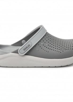 Сланці crocs literide clog 204592 smoke/pearl white2 фото