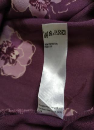 Блузка в цветах,marks &spencer,10р-р5 фото