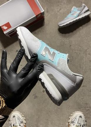 Женские кроссовки new balance 996 turquoise gray wr996nob (оригинал) 37-419 фото