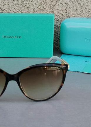 Tiffany and co очки женские солнцезащитные коричневые тигровые2 фото