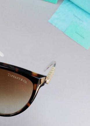 Tiffany and co очки женские солнцезащитные коричневые тигровые9 фото