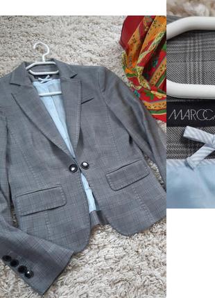 Стильный пиджак,клетка,  шерсть/шелк, maxmara, p. 36-381 фото