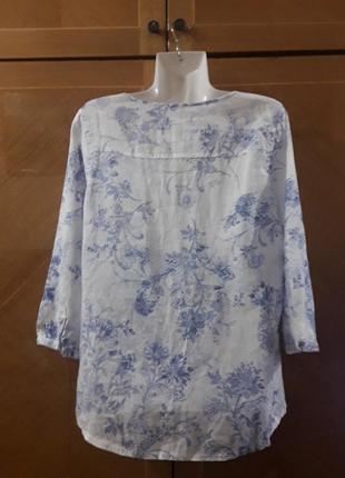 100% лен р.16 блуза marks & spencer2 фото
