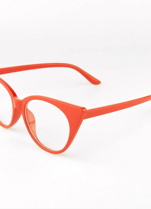 Іміджеві жіночі окуляри котяче око - червоні1 фото