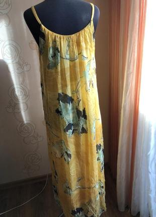 Довга шовкова сукня, сарафан вільний , натуральний шовк, віскоза, шовк, італія2 фото