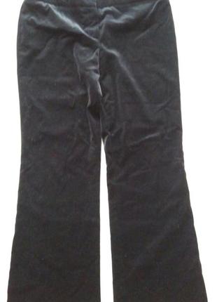 Велюровые брюки (м-л) цвет чёрный насыщенный, без дефектов5 фото