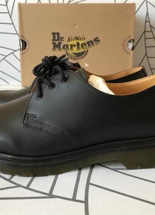 Dr. martens 1461 pw black smooth жіночі туфлі1 фото