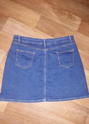 Стильная джинсовая юбка на болтах турция! размер l-xl.3 фото