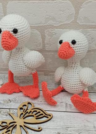 Гусь мягкая игрушка, гусь вязаный крючком