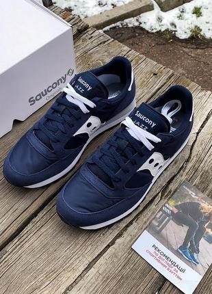 Мужские оригинальные кроссовки saucony jazz original 2044-316s navy/white синие7 фото