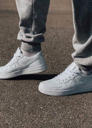 Кроссовки nike air force белые натуральная кожа3 фото