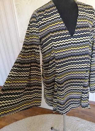 Удлинённая туника блуза с красивым рукавом, размер 50-52.8 фото