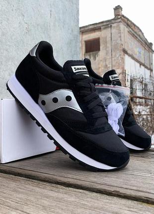 Мужские оригинальные кроссовки saucony jazz 81 70539-2s black/silver черные