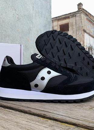 Мужские оригинальные кроссовки saucony jazz 81 70539-2s black/silver черные2 фото