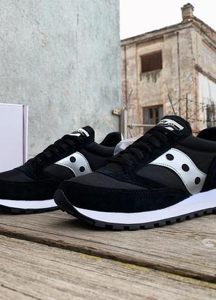 Мужские оригинальные кроссовки saucony jazz 81 70539-2s black/silver черные3 фото