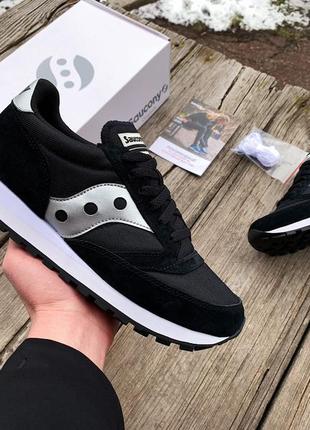 Мужские оригинальные кроссовки saucony jazz 81 70539-2s black/silver черные4 фото