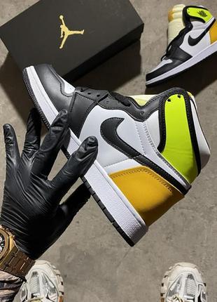 Кроссовки nike air jordan 1 high og “volt gold” 36-37-37-38-39-41-42-43-44-453 фото