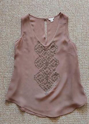 Шифоновая майка с вышовкай monsoon