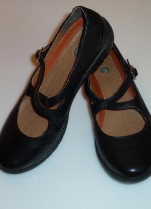 Clarks structured мягкие кожаные туфли, мокасины кларк, р 39,5-40, uk 6,5, стелька 26 см