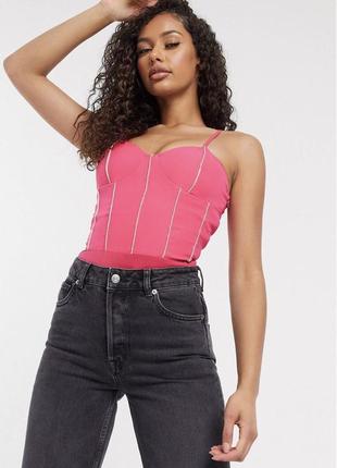 Рожевий боді топ