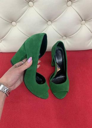 Замшеві босоніжки туфлі з відкритим носком замшеві босоніжки, туфлі