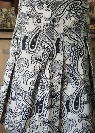 Супер стильная юбка со складками рисунок -огурцы "the barn" 36 разм