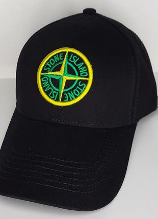 Кепка бейсболка stone island чорна черная