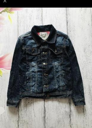 Крута джинсова куртка вітровка піджак denim co розмір 9-10років