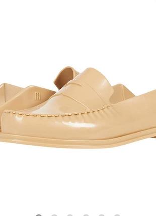 Сланцы шлепки мокасины melissa bend beige gilded,  оригинал