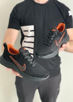 Кросівки чоловічі літні nike run all day чорні замша-сітка