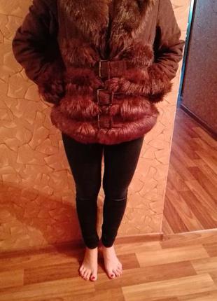 Дубленка,теплая куртка с мехом4 фото