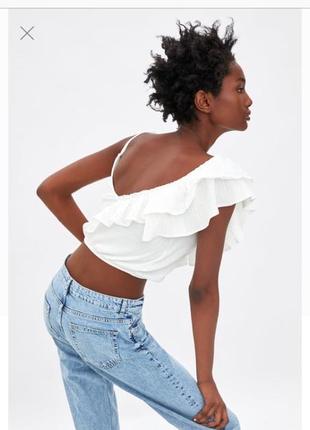 Трикотажный ассиметричный топ zara, p.l
