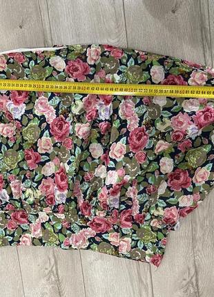 Dunnes-короткая юбка в цветочный принт7 фото