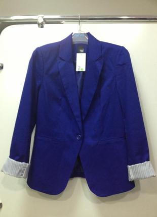 Жакет, пиджак ярко-синий, l2 фото